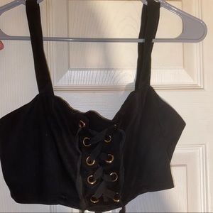 Black Cropped Top